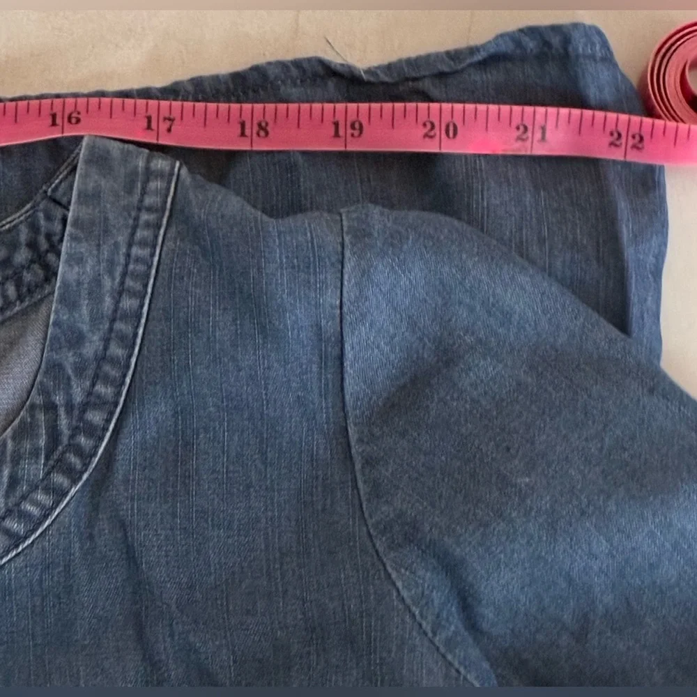 👖Cato Indigo Denim Jean Bell Sleeve Dress - Picture 3 of 15